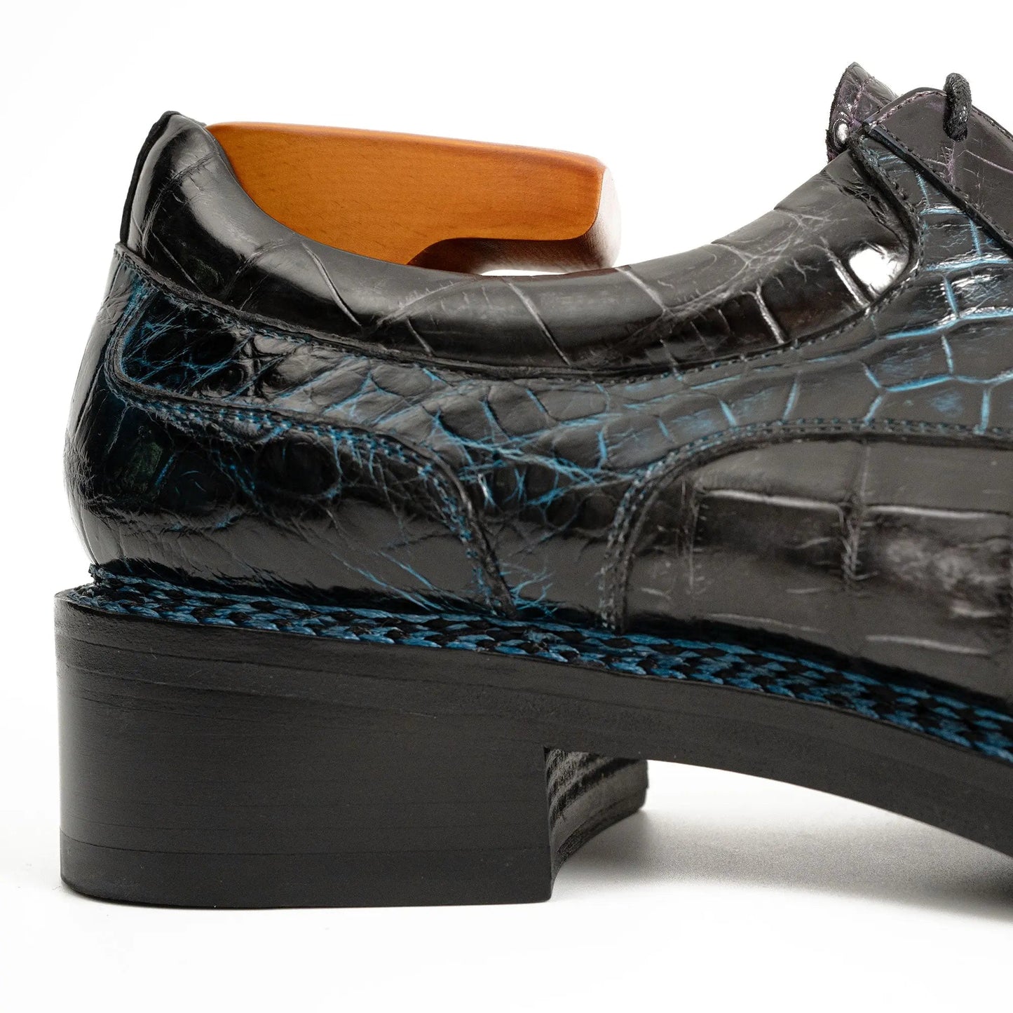 Handcrafted Nile Crocodile Derby Shoes ¡§C Norwegian Stitch DIVINCH