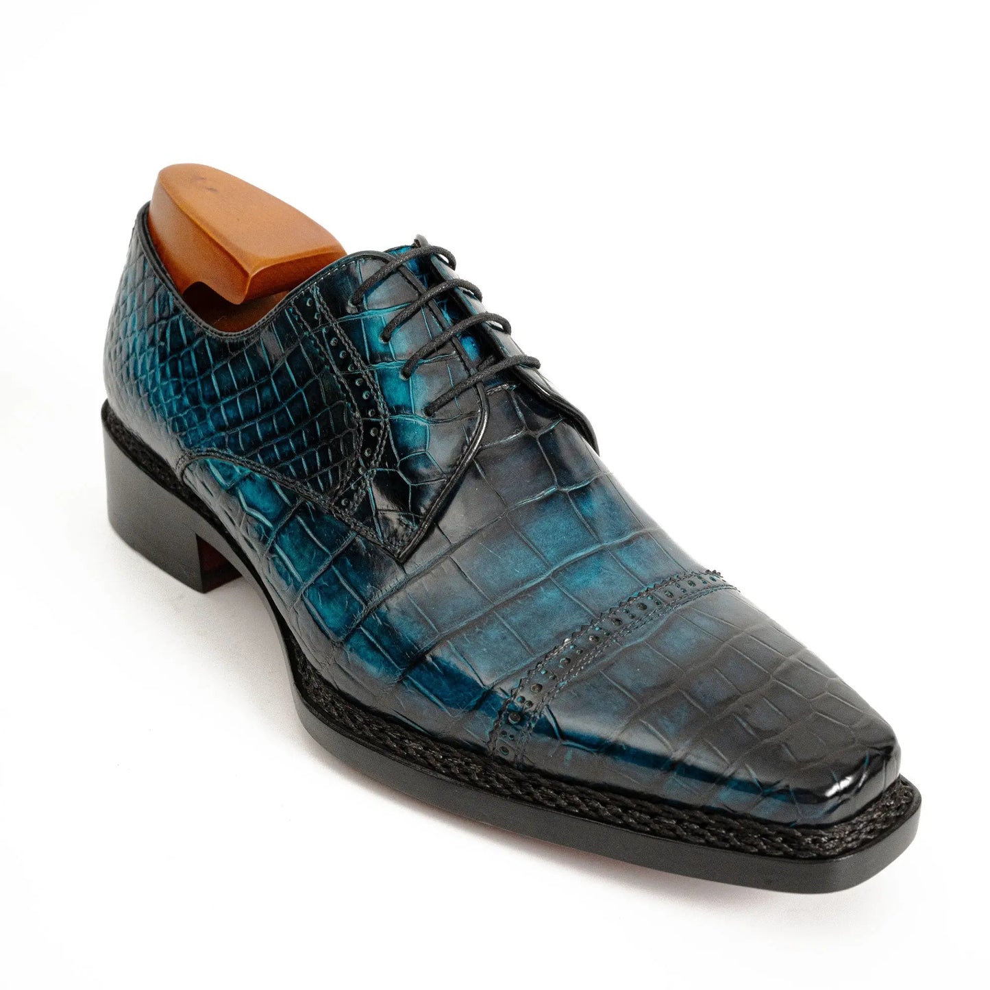 Handmade Nile Crocodile Derby ¡§C Norwegian Stitch & Silk Lining DIVINCH