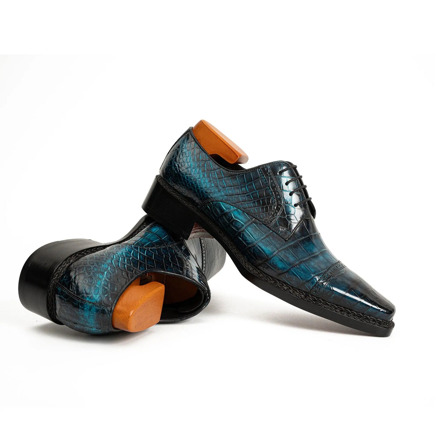 Handmade Nile Crocodile Derby ¡§C Norwegian Stitch & Silk Lining DIVINCH