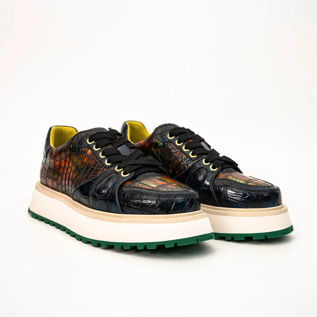 Amber Crocodile Platform Sneaker DIVINCH