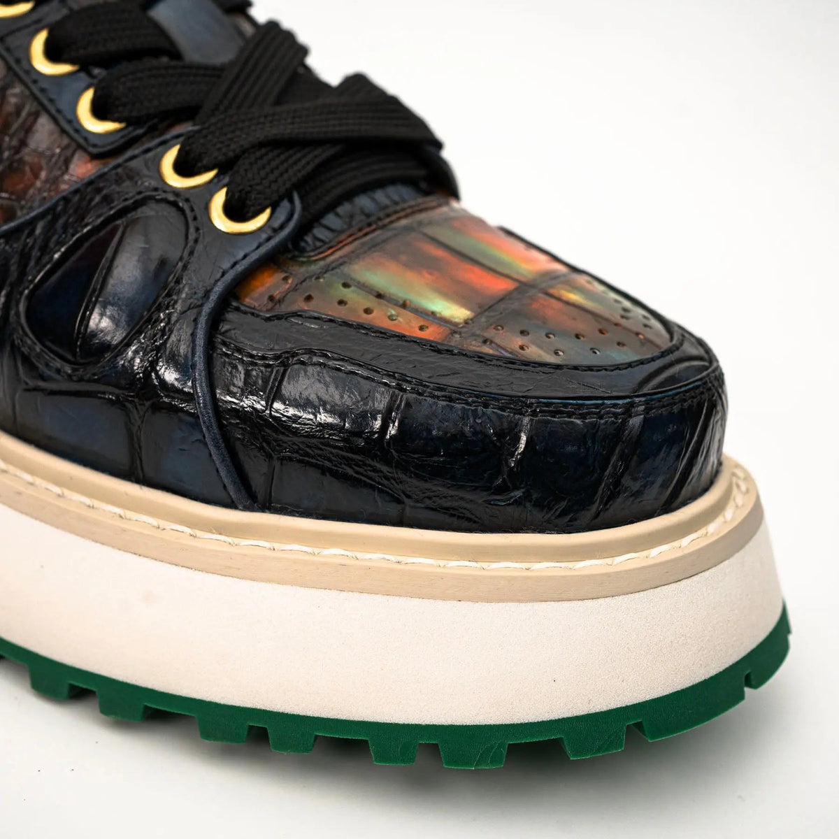 Amber Crocodile Platform Sneaker DIVINCH