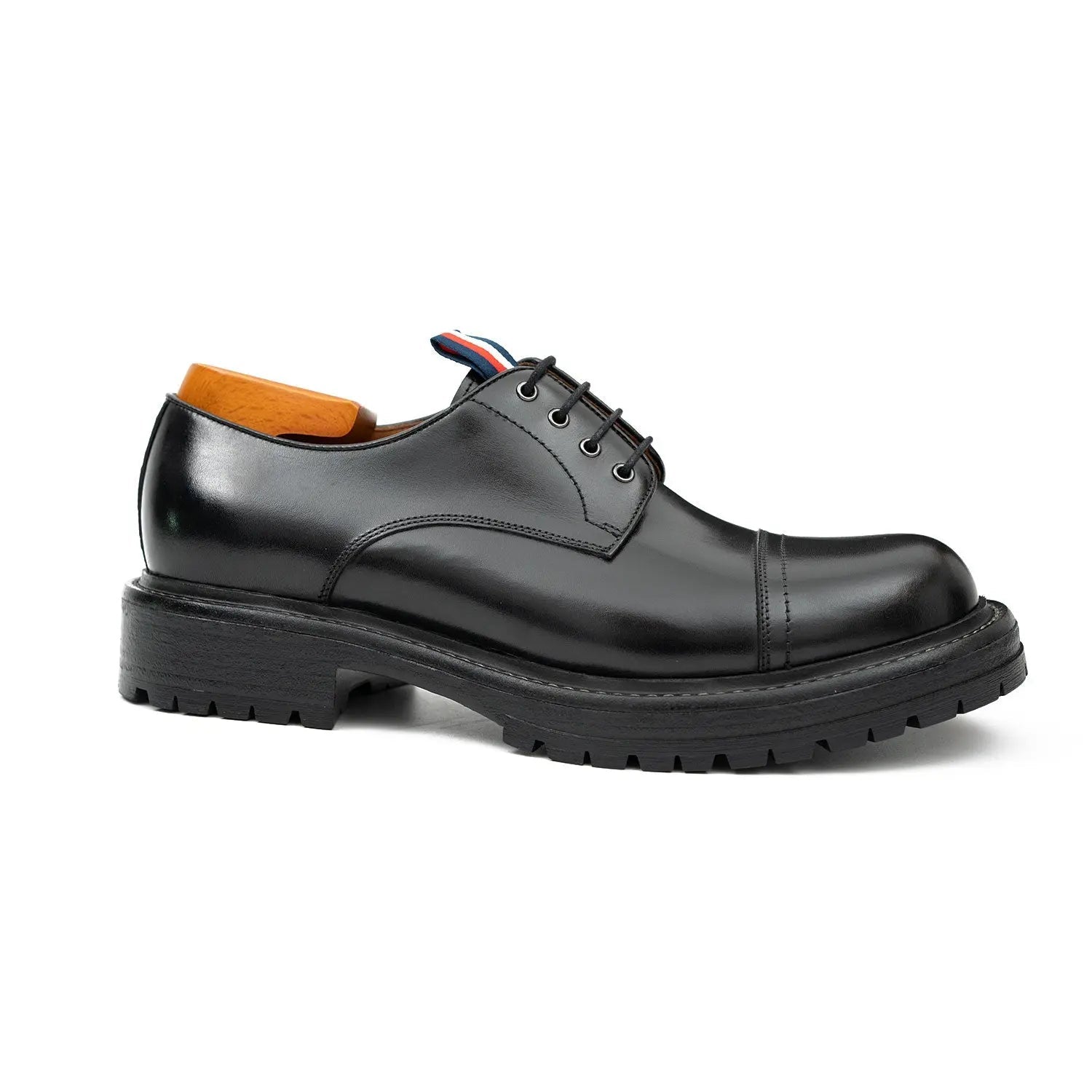 Big Cap Toe Derby shoes Black - Divinch – DV DIVINCH