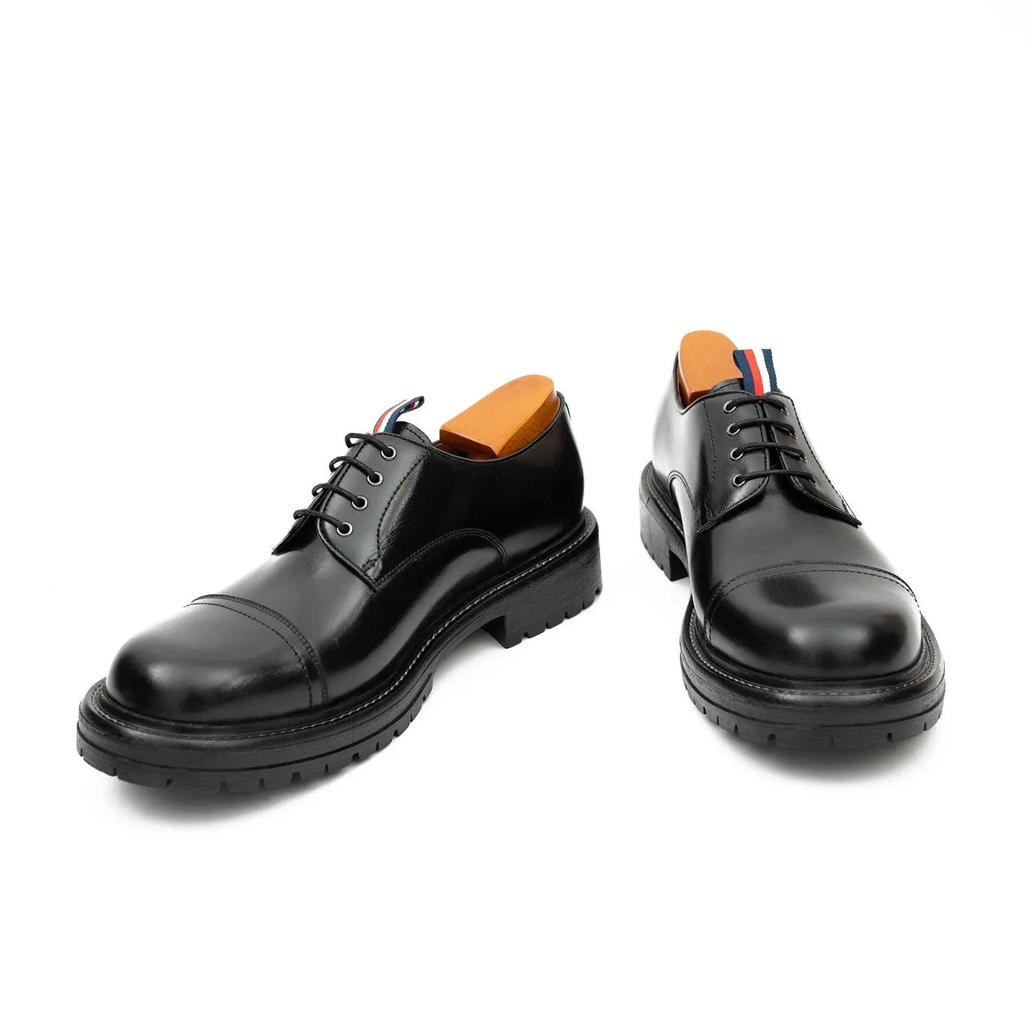 Big Cap Toe Derby shoes Black - Divinch – DV DIVINCH