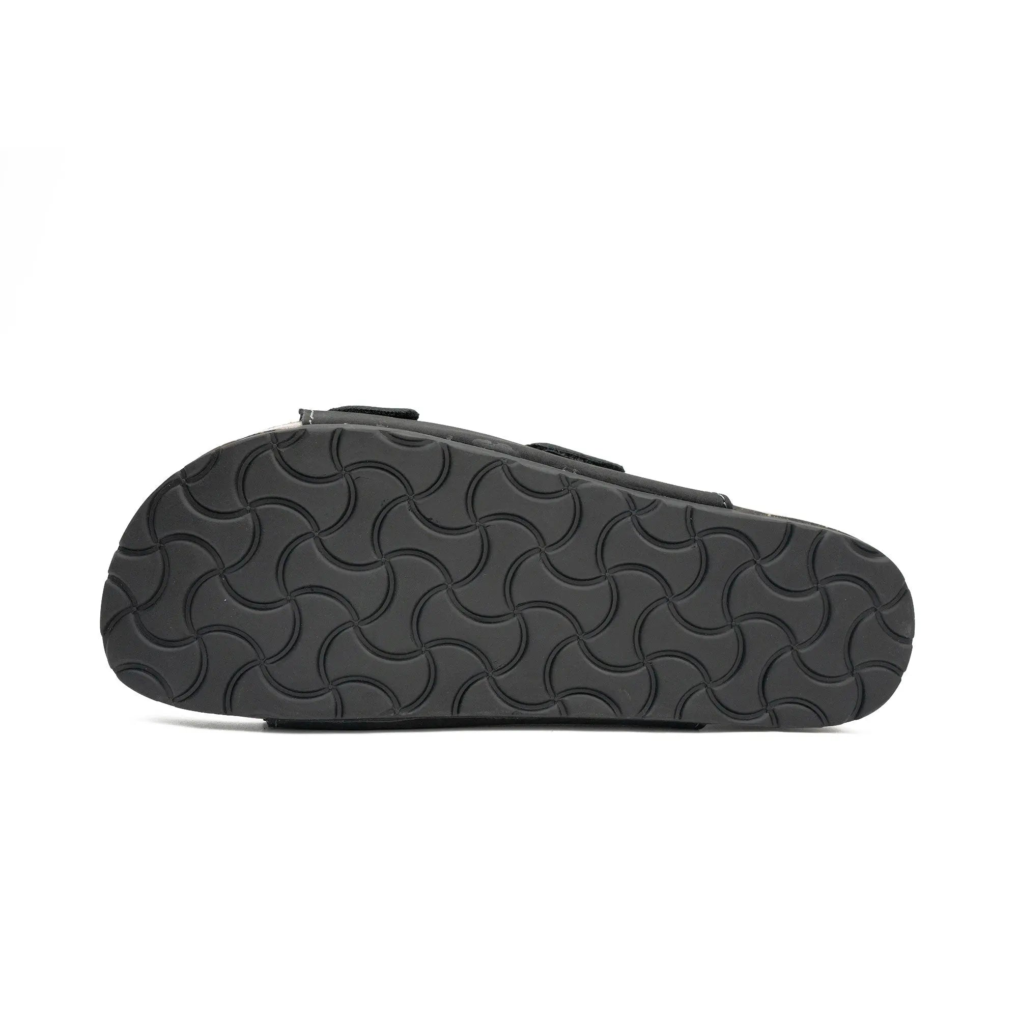 Black Adjustable Slide Sandals DIVINCH