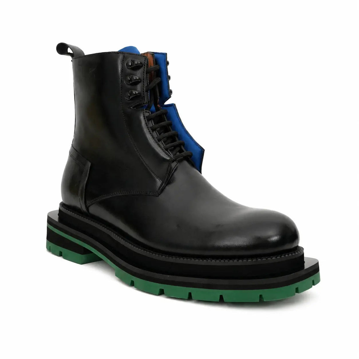 Black Blue Green Platform Boot DIVINCH