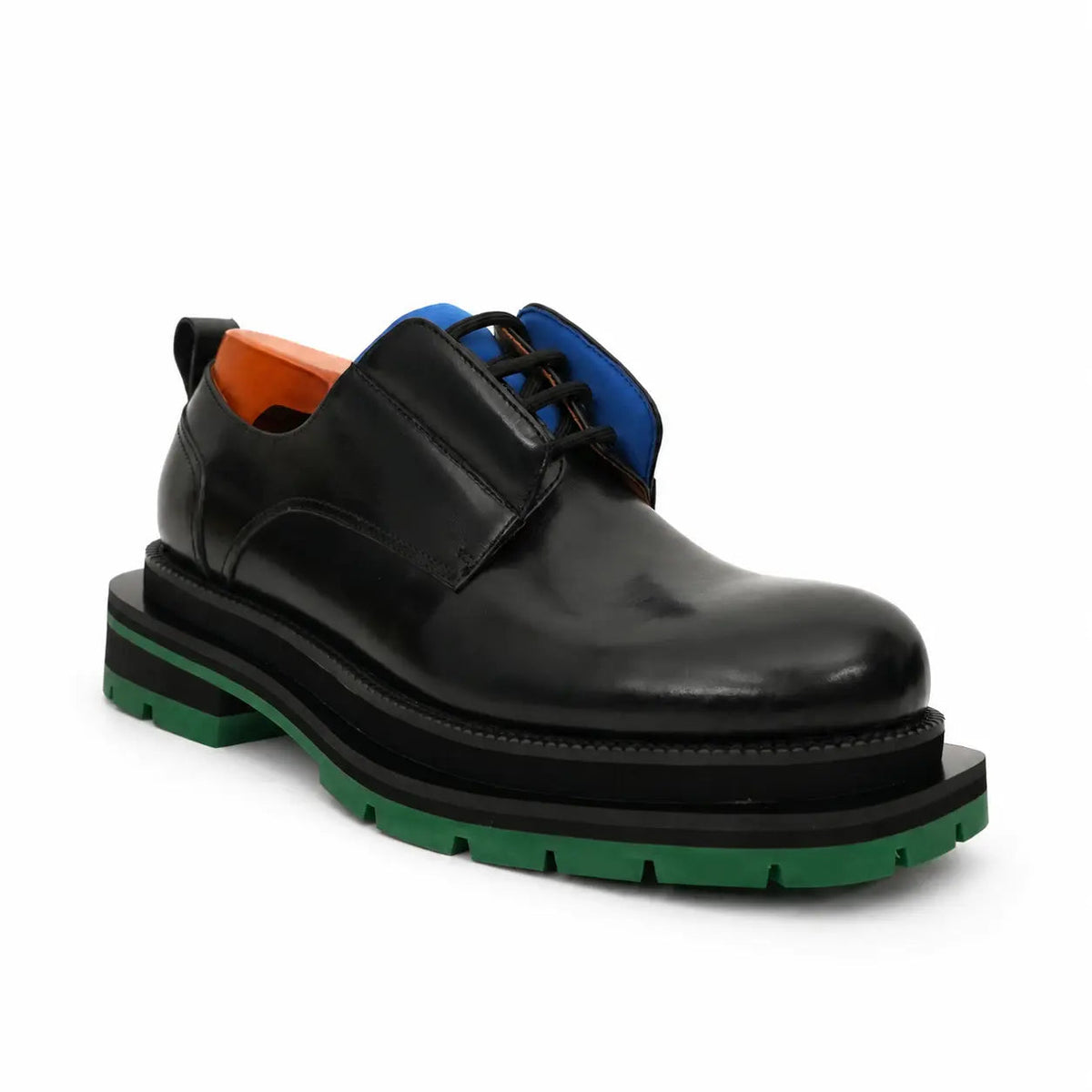 Black Blue Green Platform Derby DIVINCH