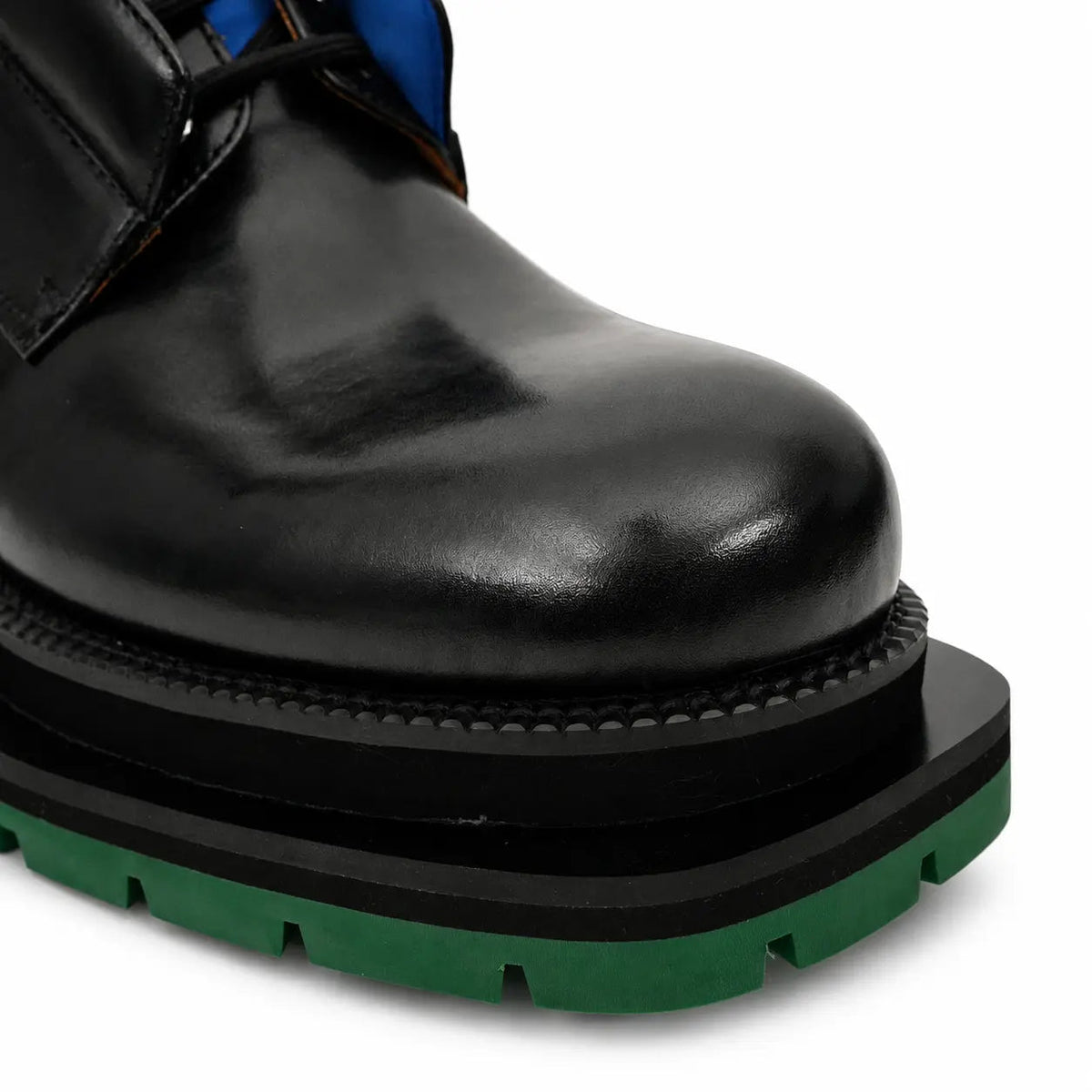 Black Blue Green Platform Derby DIVINCH