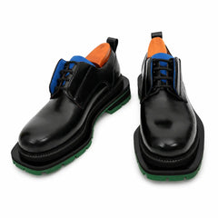 Black Blue Green Platform Derby DIVINCH
