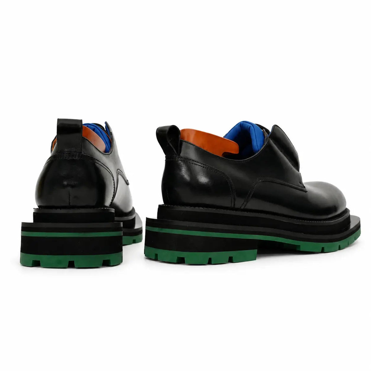 Black Blue Green Platform Derby DIVINCH