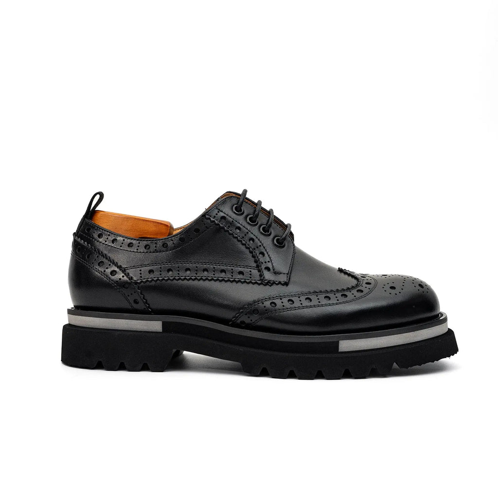 Black Brogue Lug-Sole Derby DIVINCH