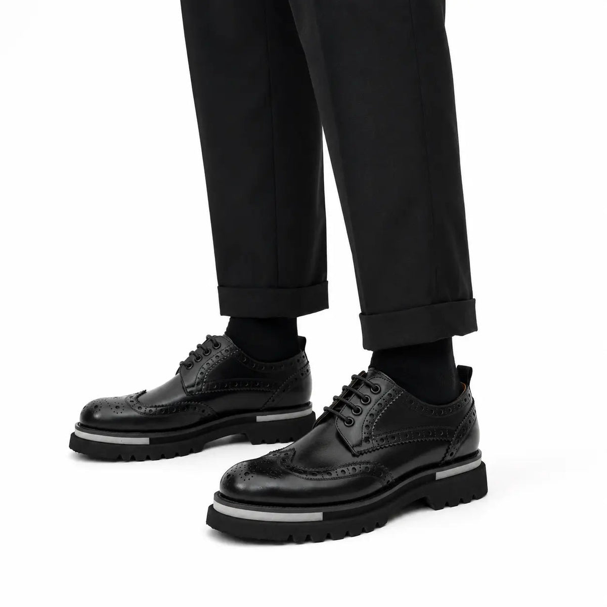 Black Brogue Lug-Sole Derby DIVINCH