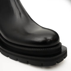 Black Buckle Zip Ankle Boots DIVINCH