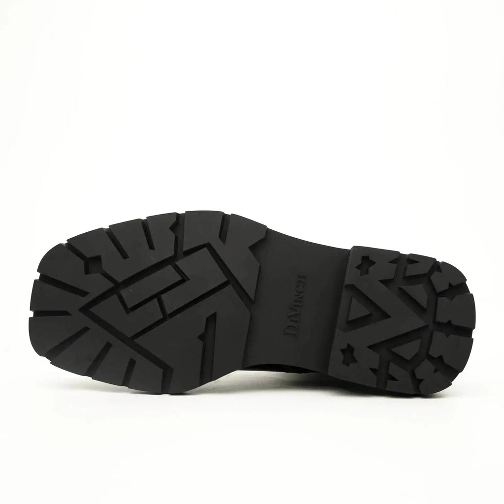Black Buckle Zip Ankle Boots DIVINCH