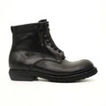 Black Calf Leather Combat Boots DIVINCH