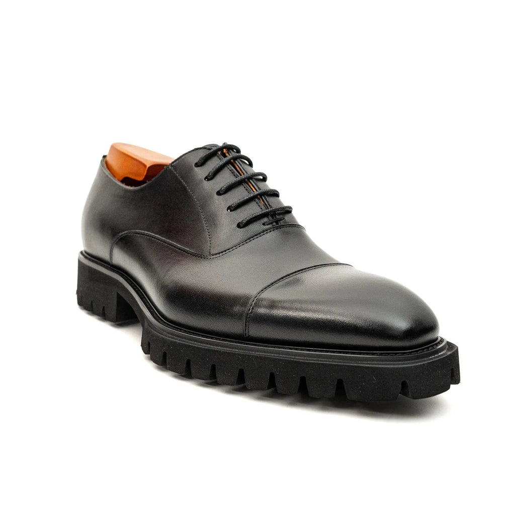 Black Calf Lug-Sole Oxford DIVINCH