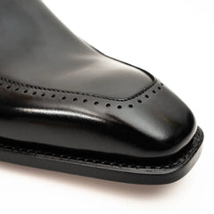 Black Chiseled Goodyear Oxford Shoe DIVINCH