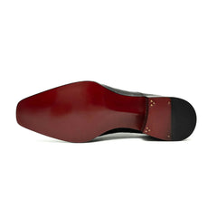Black Croc Texture Norwegian Derbies DIVINCH