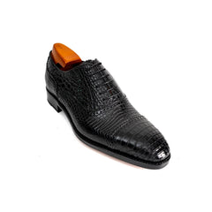 Black Crocodile Goodyear Oxfords DIVINCH
