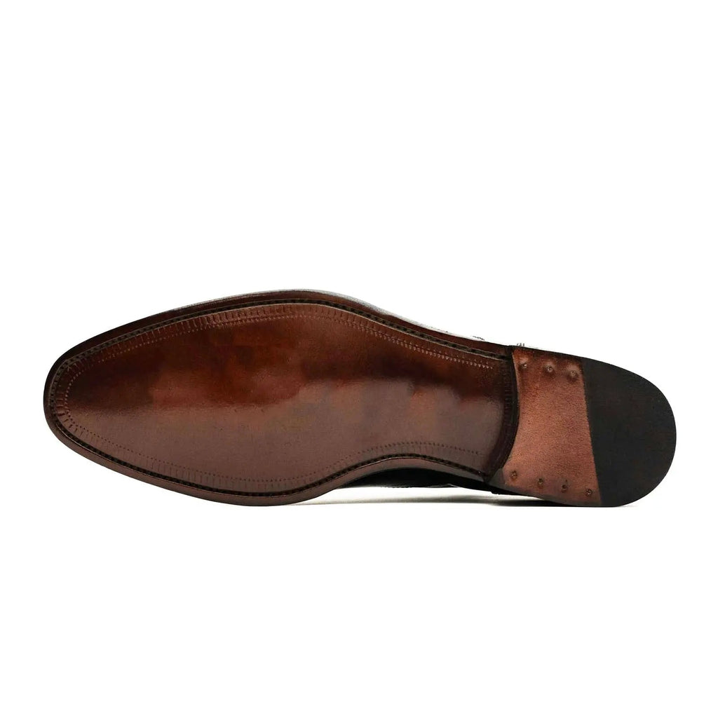 Black Crocodile-Textured Oxford DIVINCH