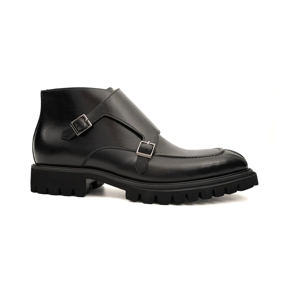 Black Double Monk Lug Boot DIVINCH