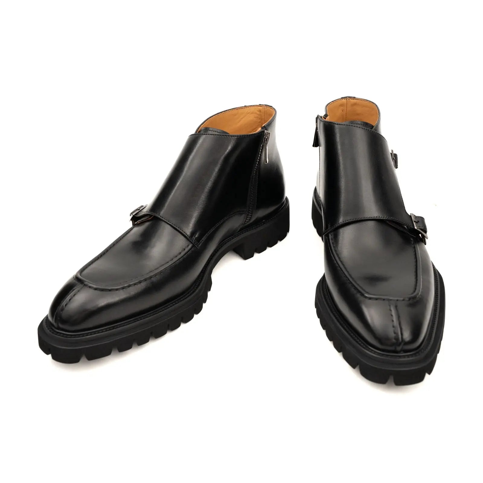 Black Double Monk Lug Boot DIVINCH