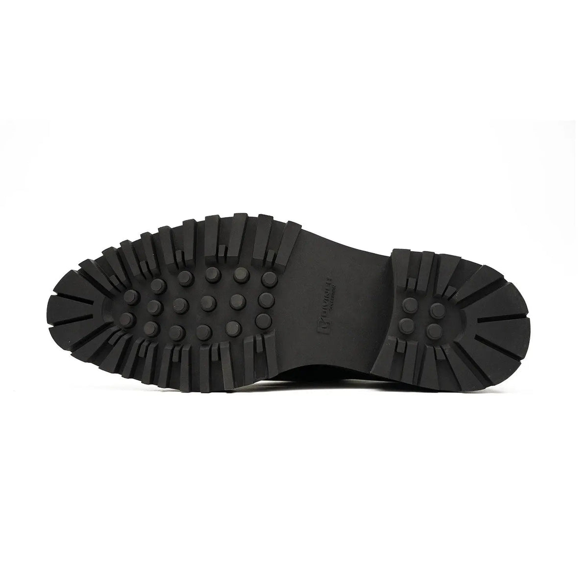 Black Dual-Buckle Chunky Sole Brogues Divinch