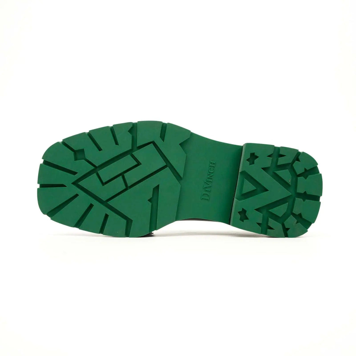 Black-Green Leather Platform Derbies DIVINCH