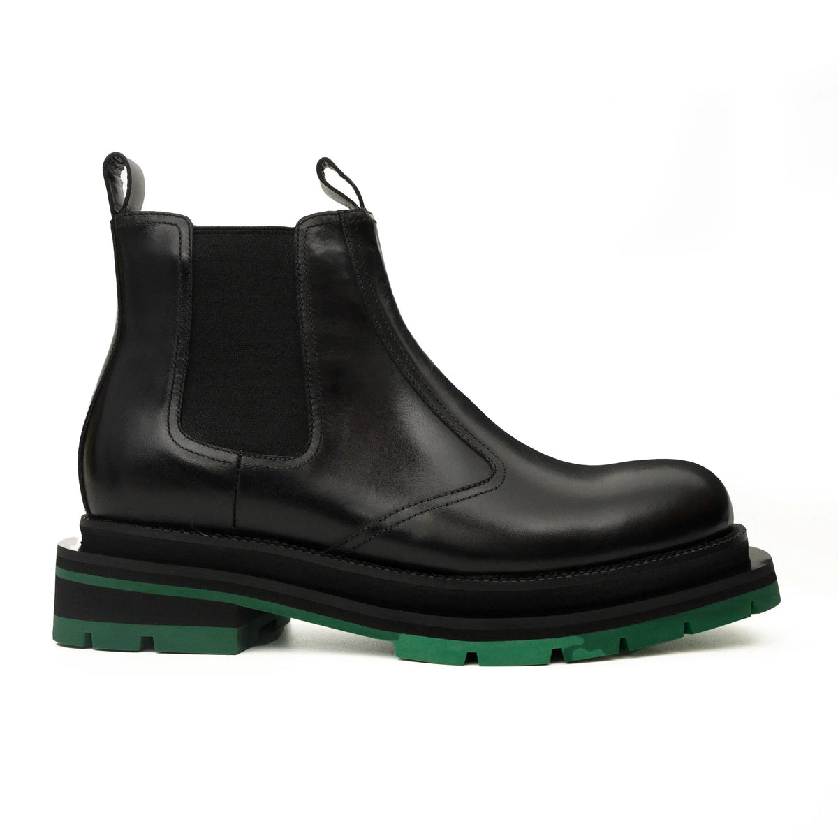 Black Green-Sole Chelsea Boots DIVINCH