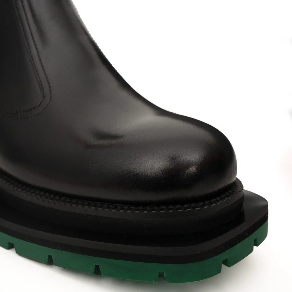Black Green-Sole Chelsea Boots DIVINCH