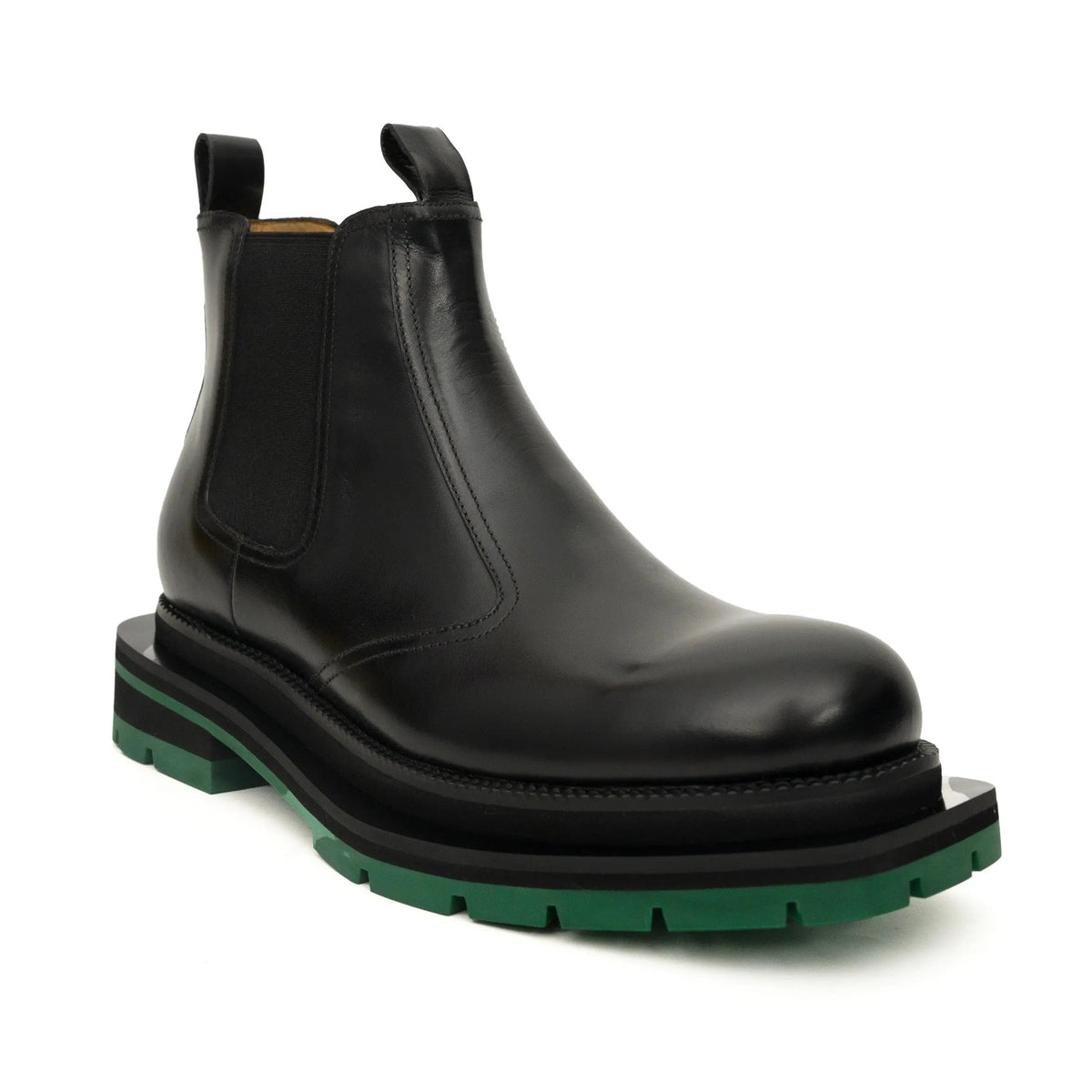 Black Green-Sole Chelsea Boots DIVINCH