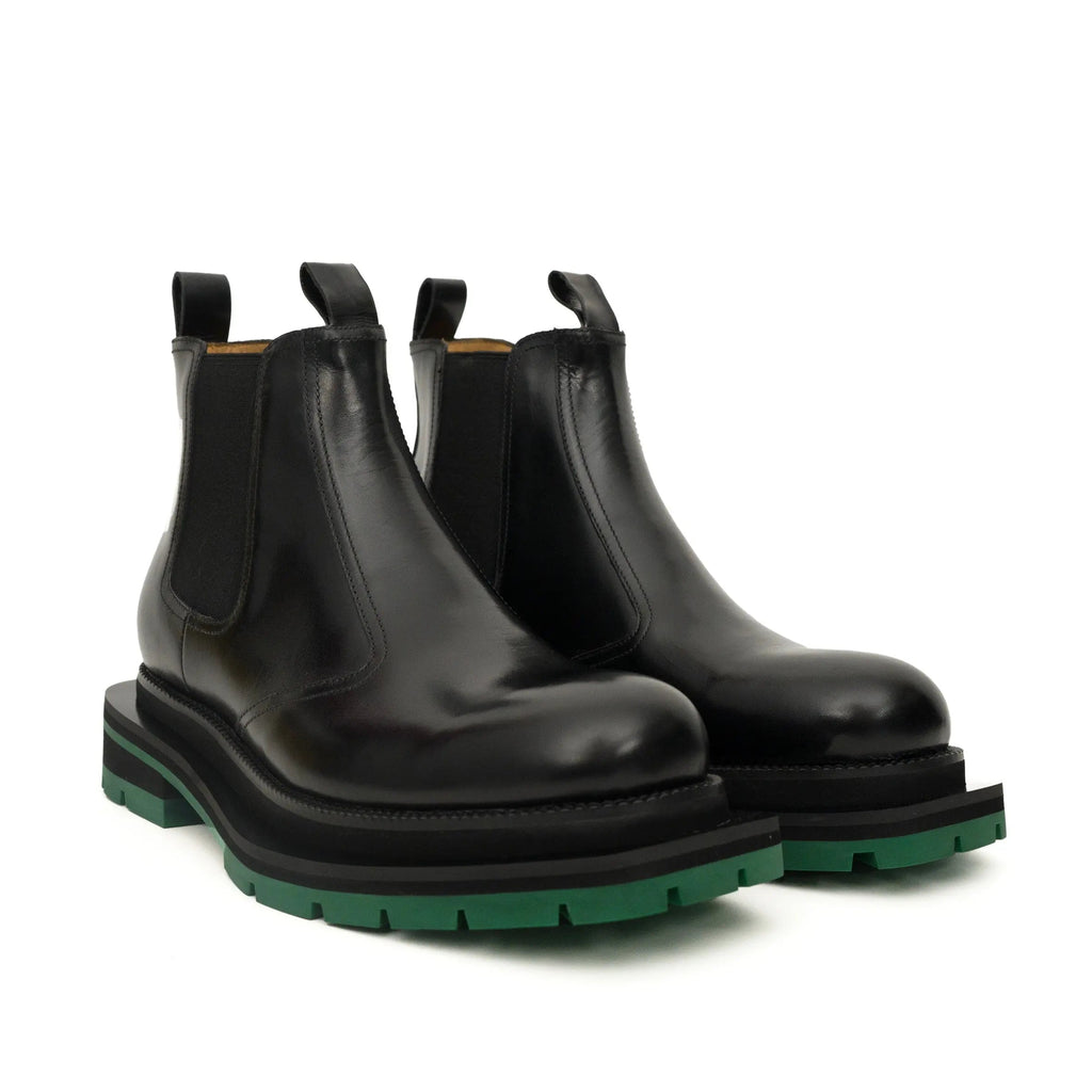 Black Green-Sole Chelsea Boots DIVINCH