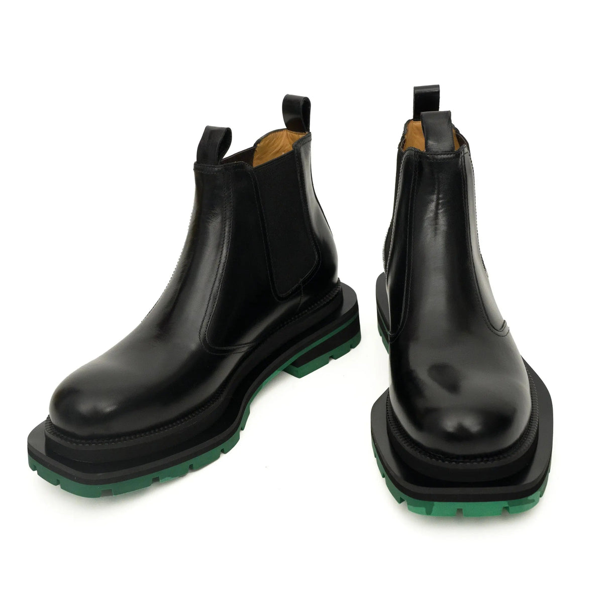 Black Green-Sole Chelsea Boots DIVINCH