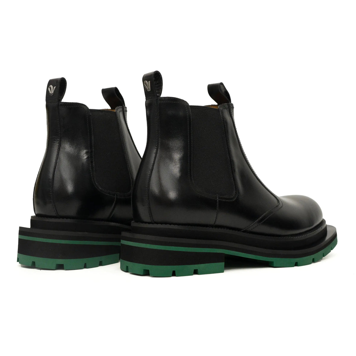 Black Green-Sole Chelsea Boots DIVINCH