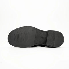 Black Horsehide Chukka Combat Boots DIVINCH