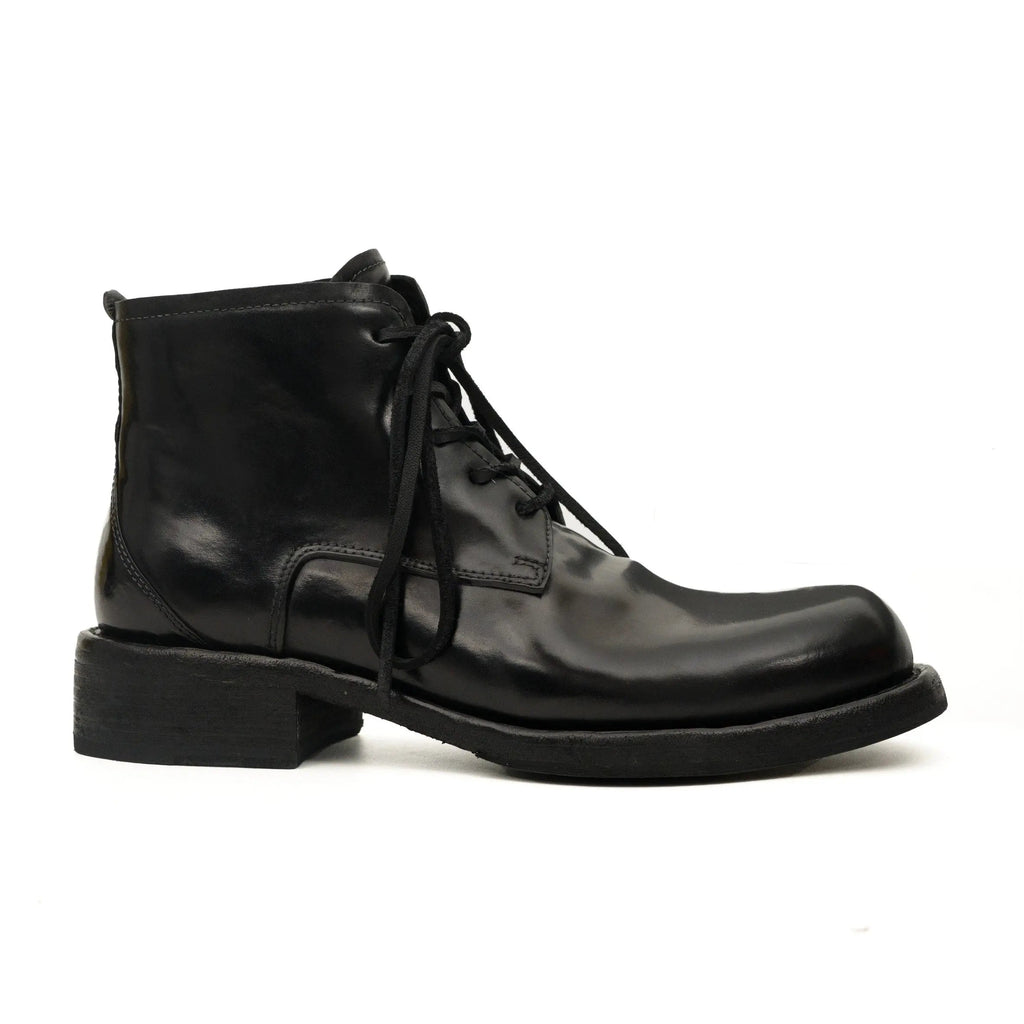 Black Horsehide Chukka Combat Boots DIVINCH