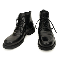 Black Horsehide Chukka Combat Boots DIVINCH