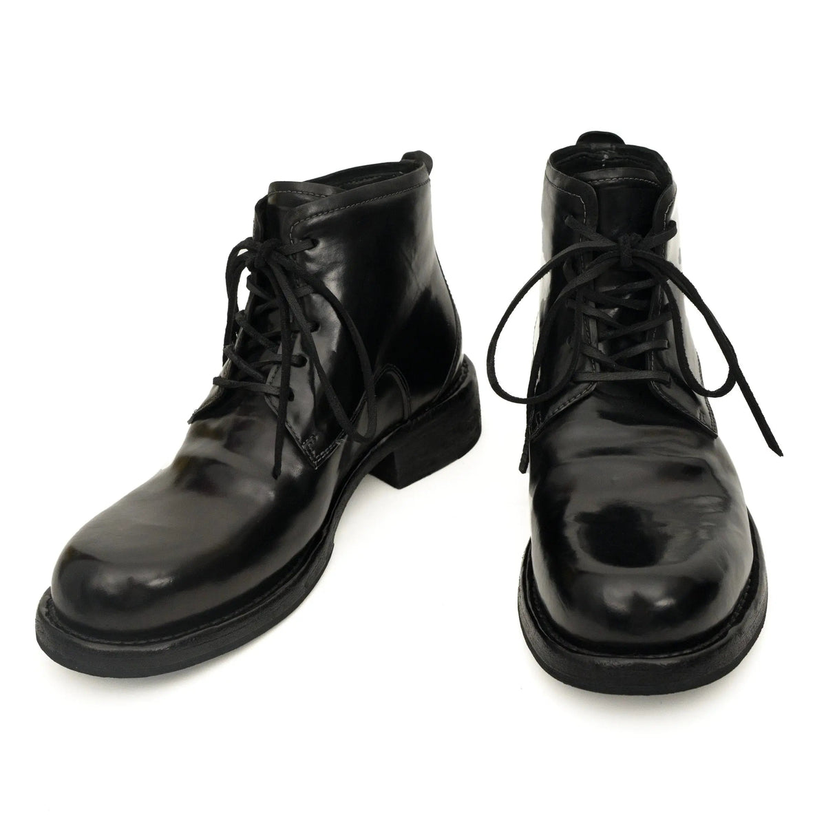 Black Horsehide Chukka Combat Boots DIVINCH