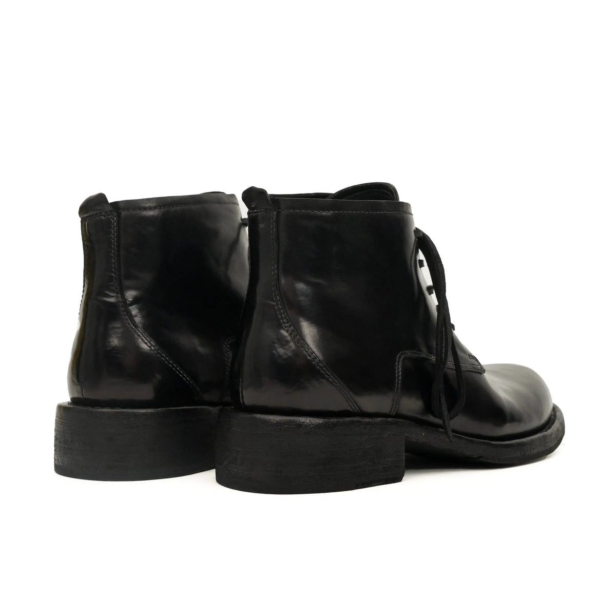 Black Horsehide Chukka Combat Boots DIVINCH