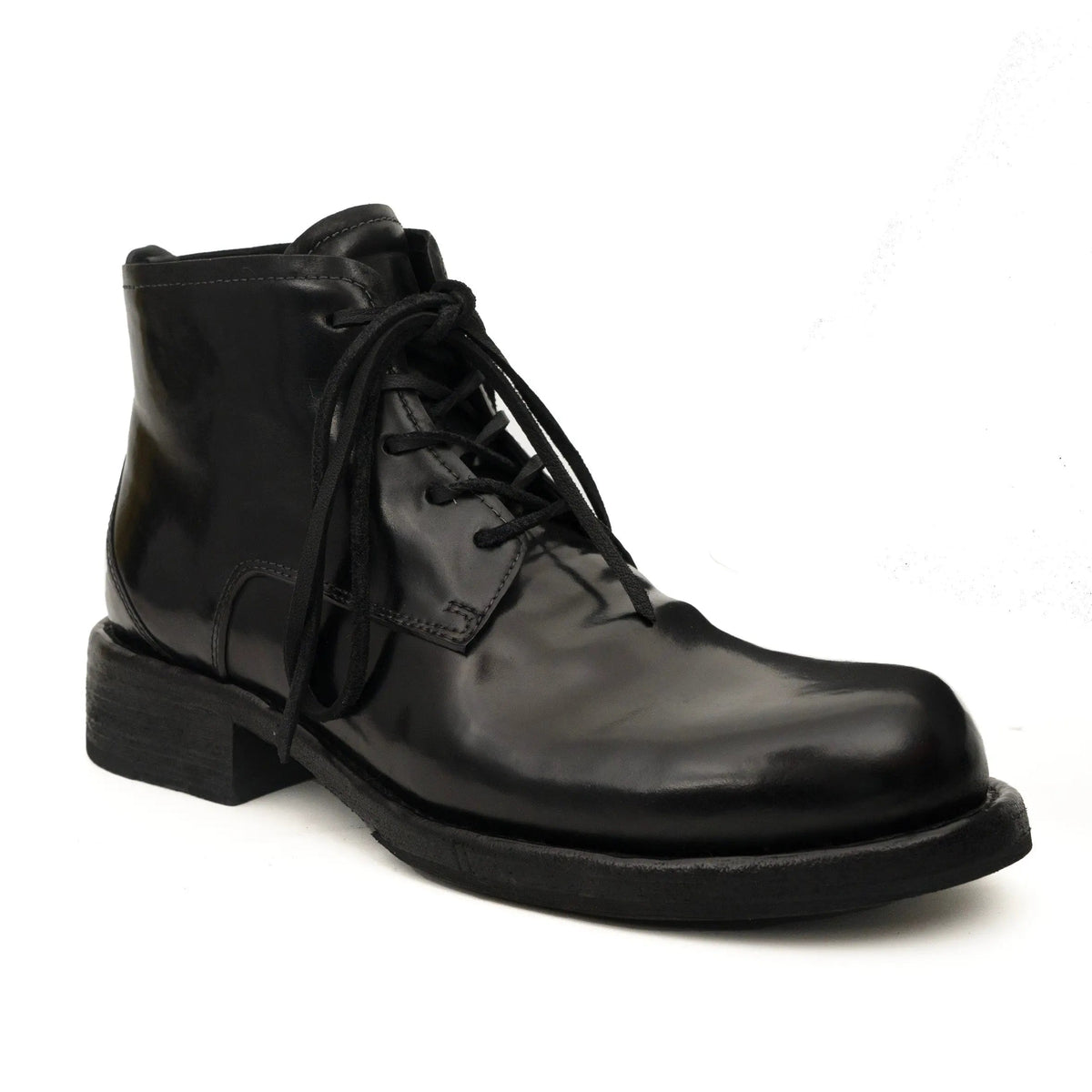 Black Horsehide Chukka Combat Boots DIVINCH