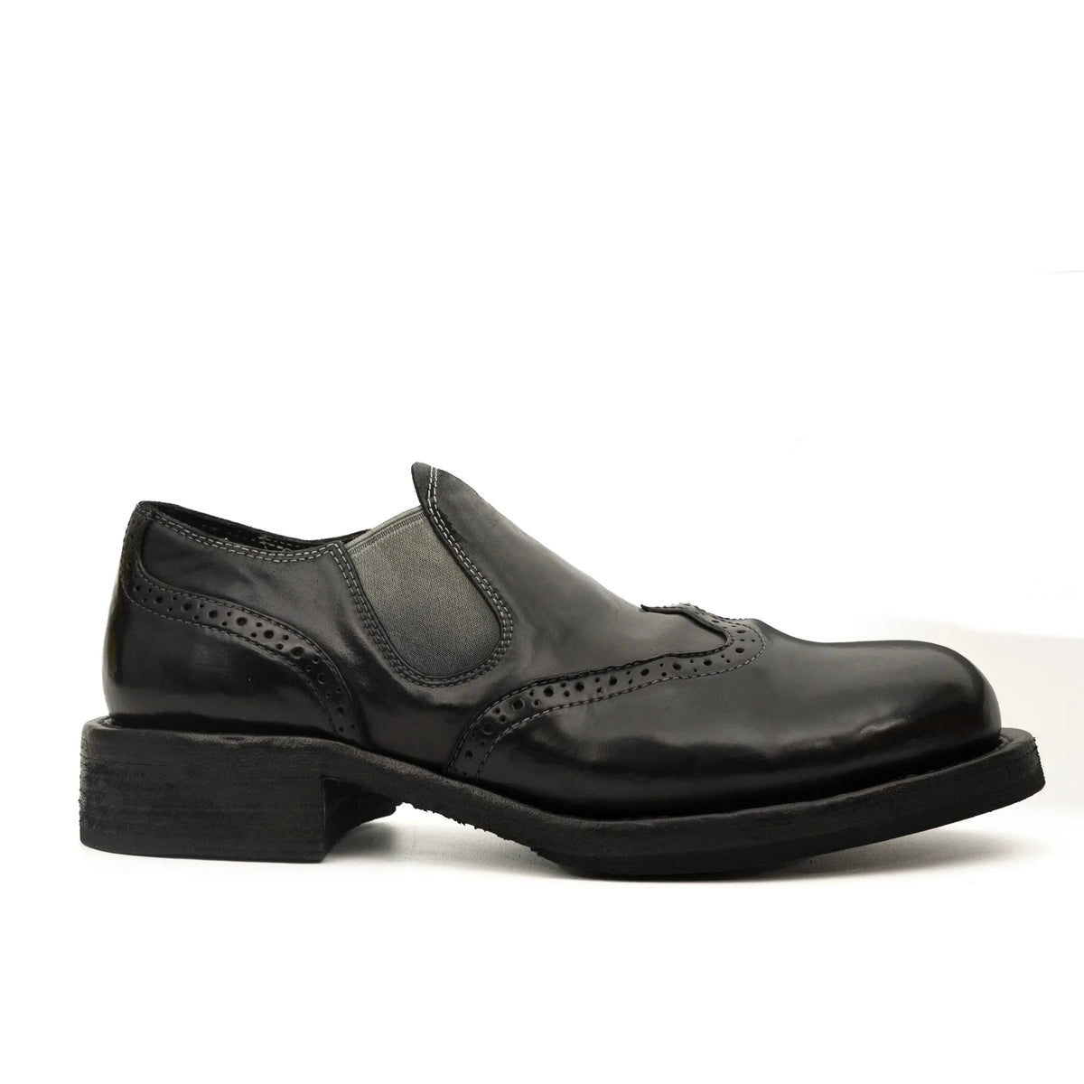 Black Horsehide Slip-On Loafers DIVINCH