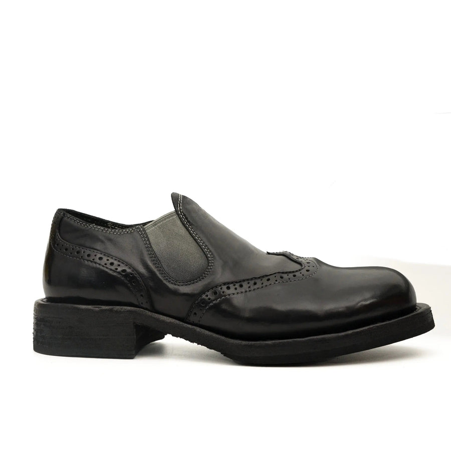 Black Horsehide Slip-On Loafers DIVINCH