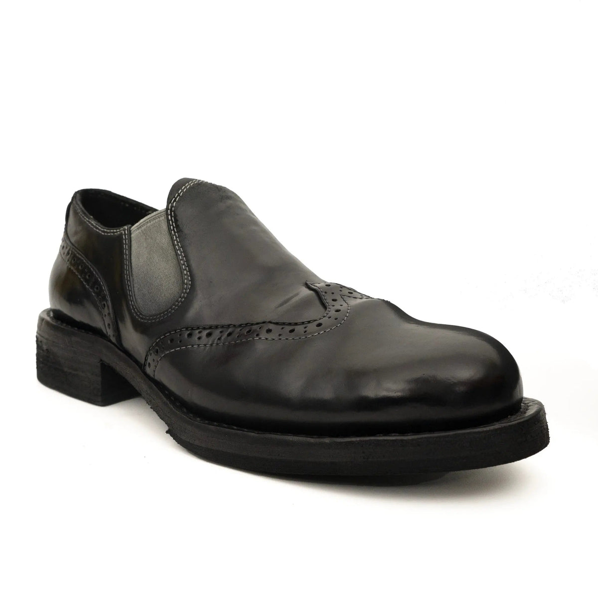 Black Horsehide Slip-On Loafers DIVINCH