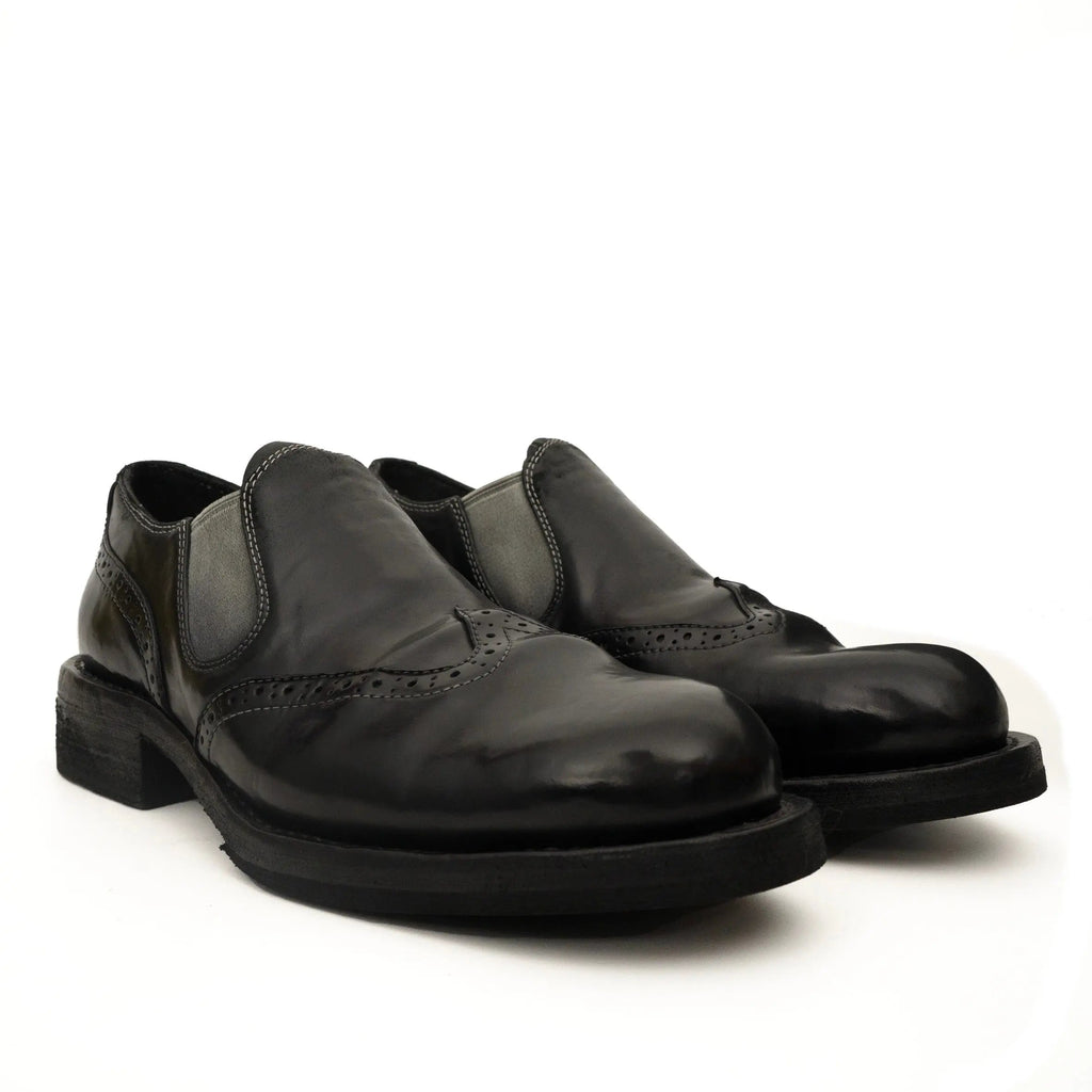 Black Horsehide Slip-On Loafers DIVINCH