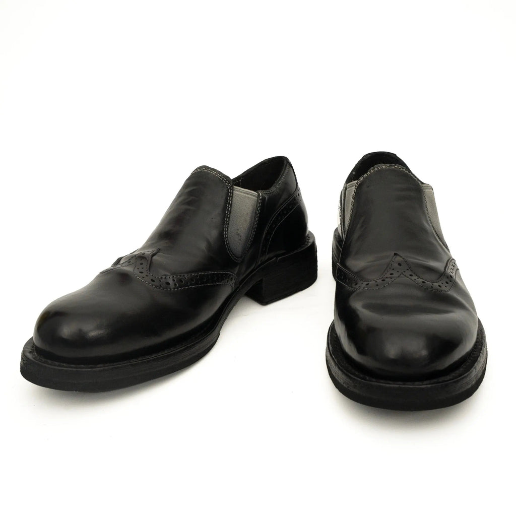 Black Horsehide Slip-On Loafers DIVINCH