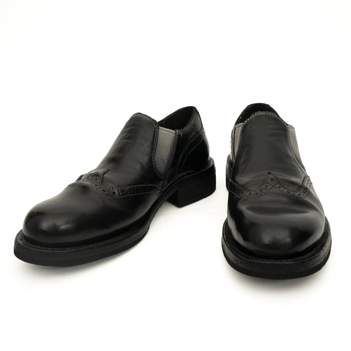 Black Horsehide Slip-On Loafers DIVINCH