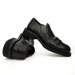 Black Horsehide Slip-On Loafers DIVINCH