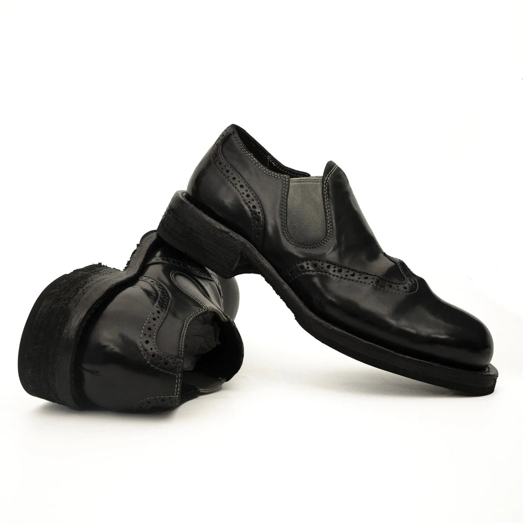 Black Horsehide Slip-On Loafers DIVINCH