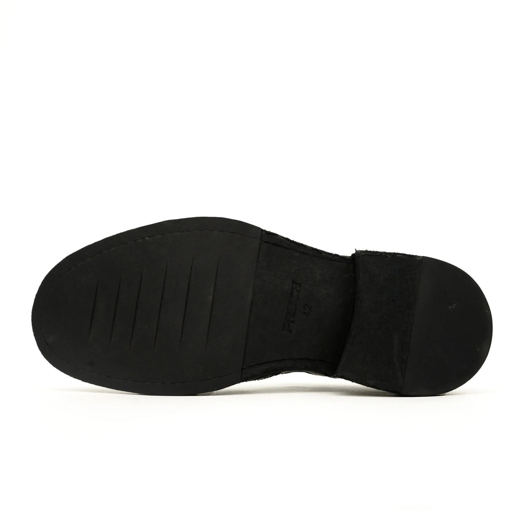 Black Horsehide Slip-On Loafers DIVINCH