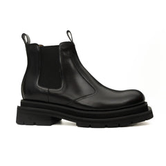 Black Lug-Sole Chelsea Boots DIVINCH