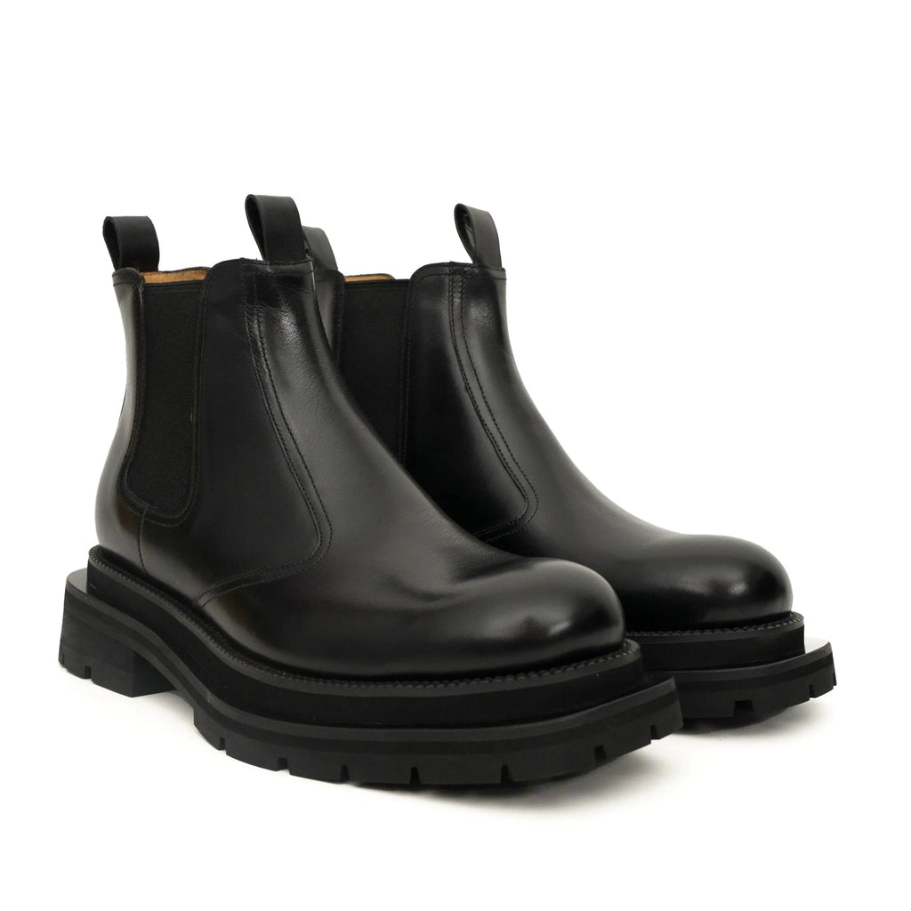 Black Lug-Sole Chelsea Boots DIVINCH